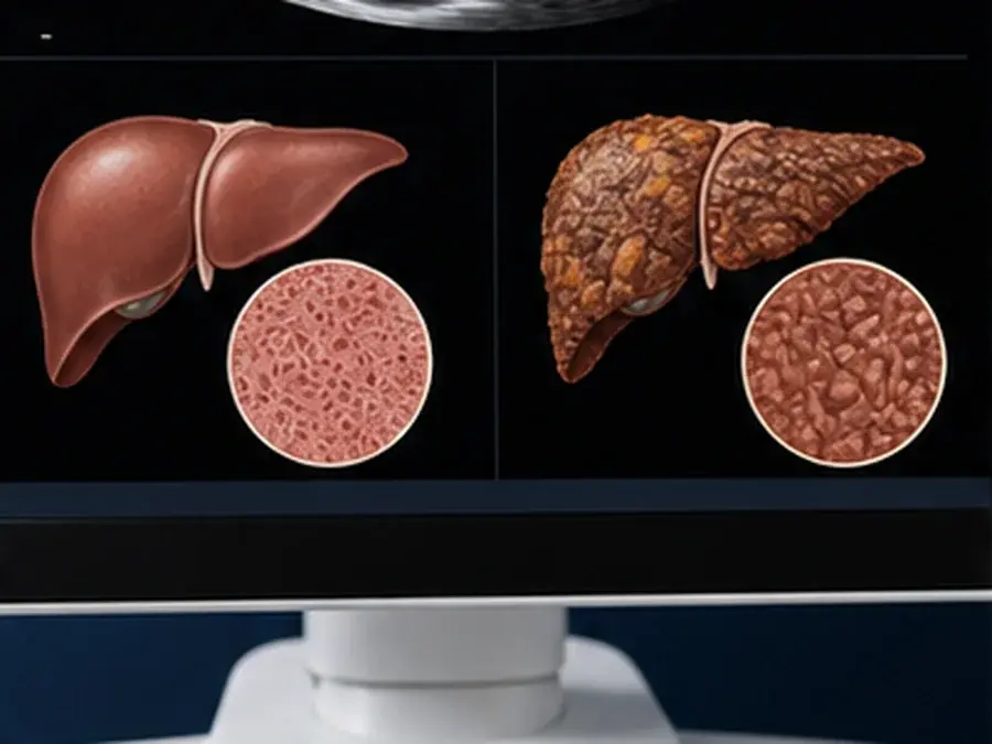 Medición visual de fibrosis y rigidez del hígado